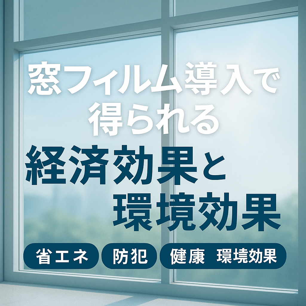 「窓フィルム導入で得られる経済効果と環境効果 ― 省エネ・防犯・健康面から徹底検証」