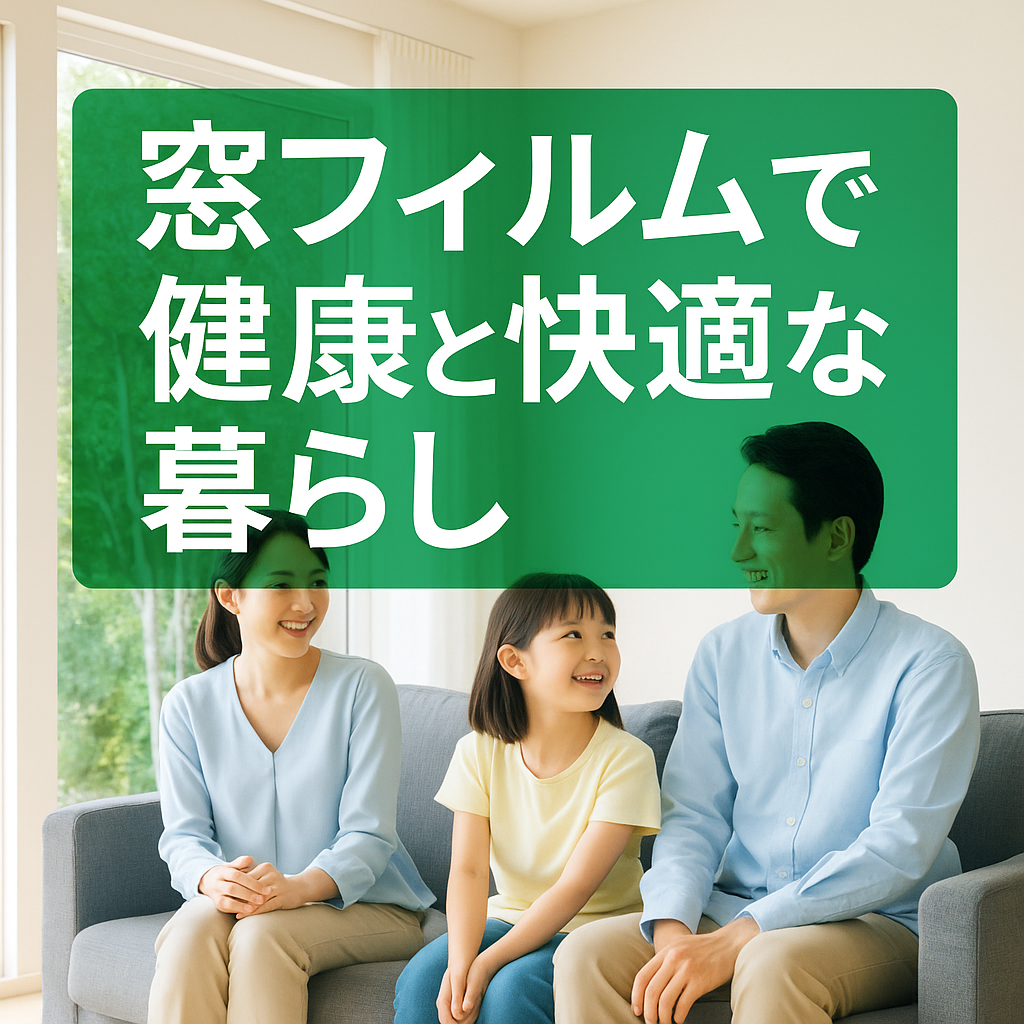 【健康と快適性を守る】窓フィルムが暮らしに与える驚きの効果